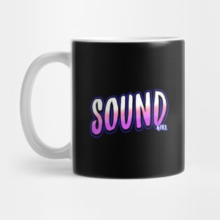 Sound Girl Pink Gradient Typography Mug